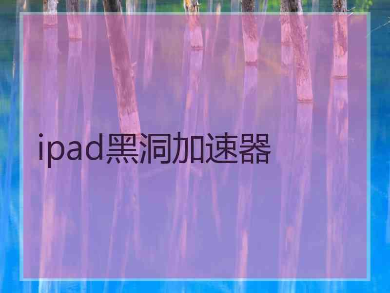 ipad黑洞加速器