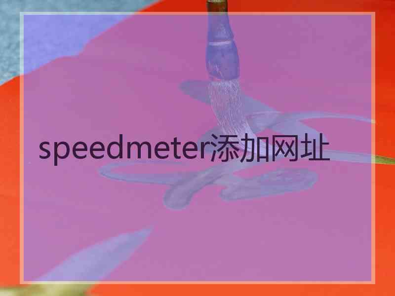 speedmeter添加网址