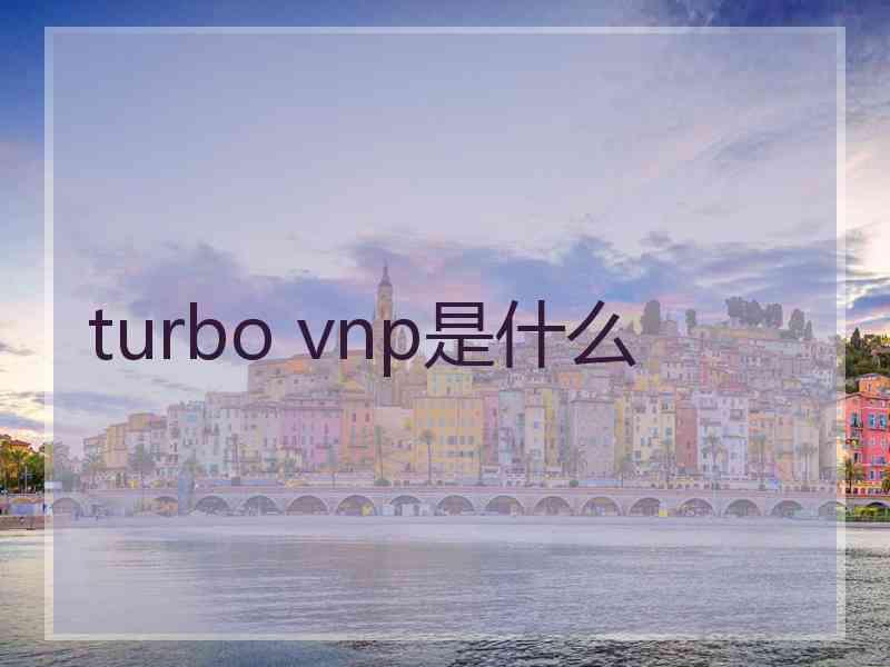 turbo vnp是什么