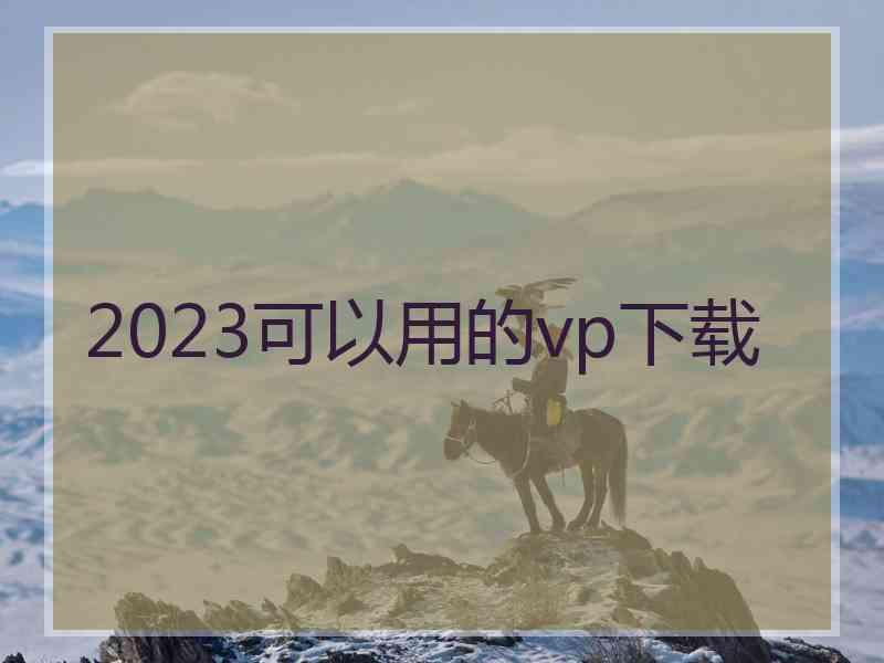 2023可以用的vp下载