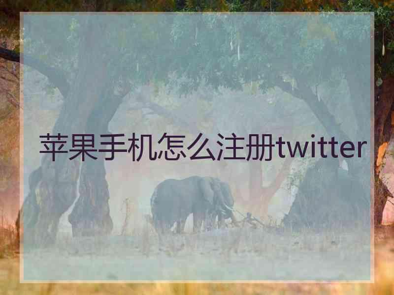 苹果手机怎么注册twitter