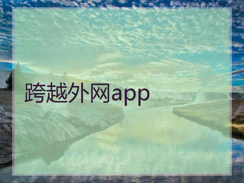 跨越外网app