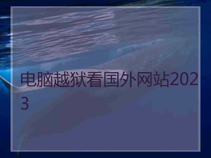 电脑越狱看国外网站2023