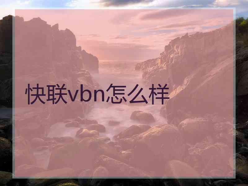 快联vbn怎么样