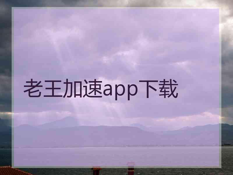 老王加速app下载