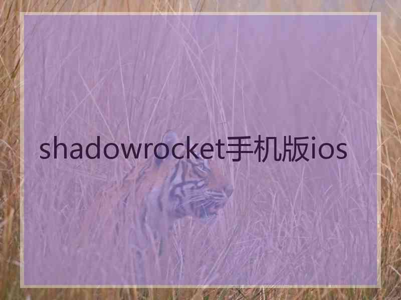 shadowrocket手机版ios