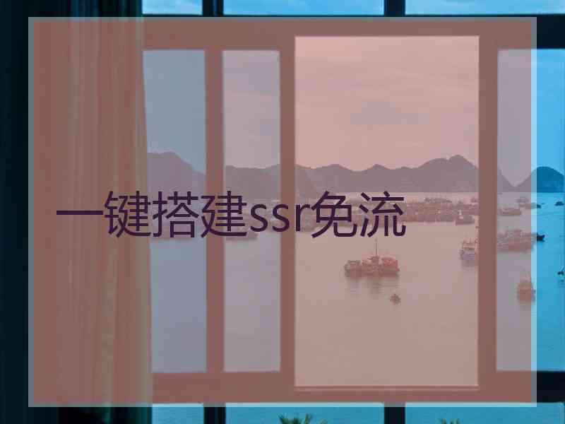 一键搭建ssr免流