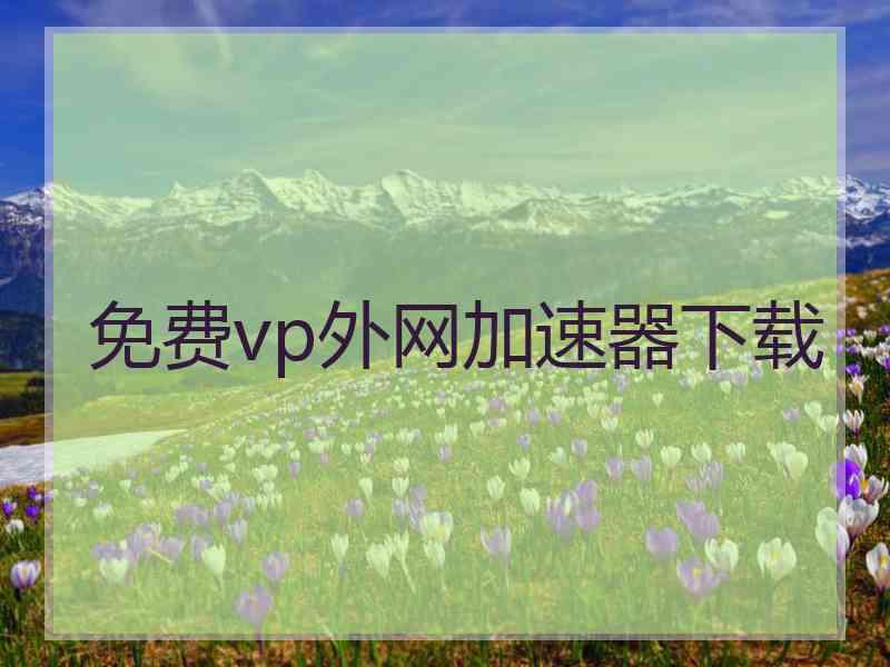 免费vp外网加速器下载