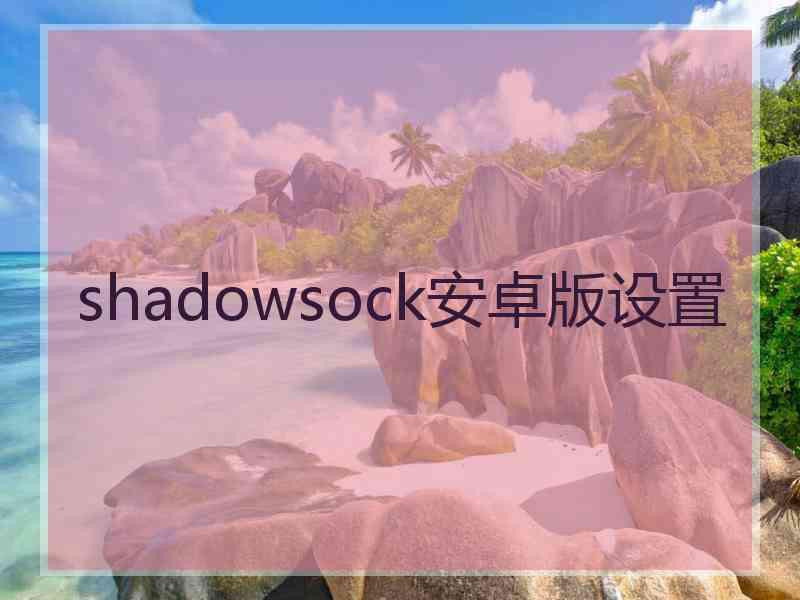 shadowsock安卓版设置