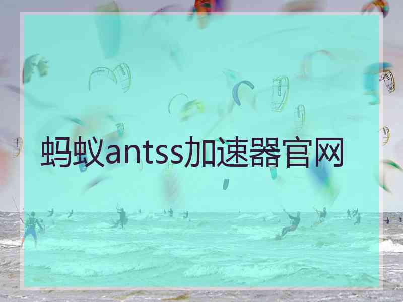 蚂蚁antss加速器官网