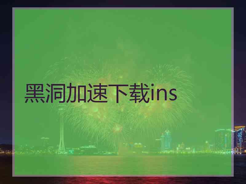 黑洞加速下载ins