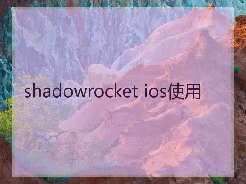 shadowrocket ios使用