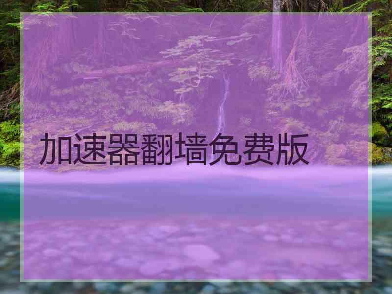 加速器翻墙免费版