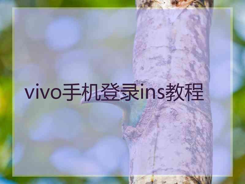 vivo手机登录ins教程