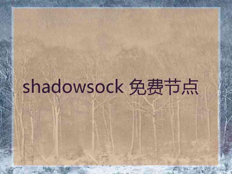 shadowsock 免费节点