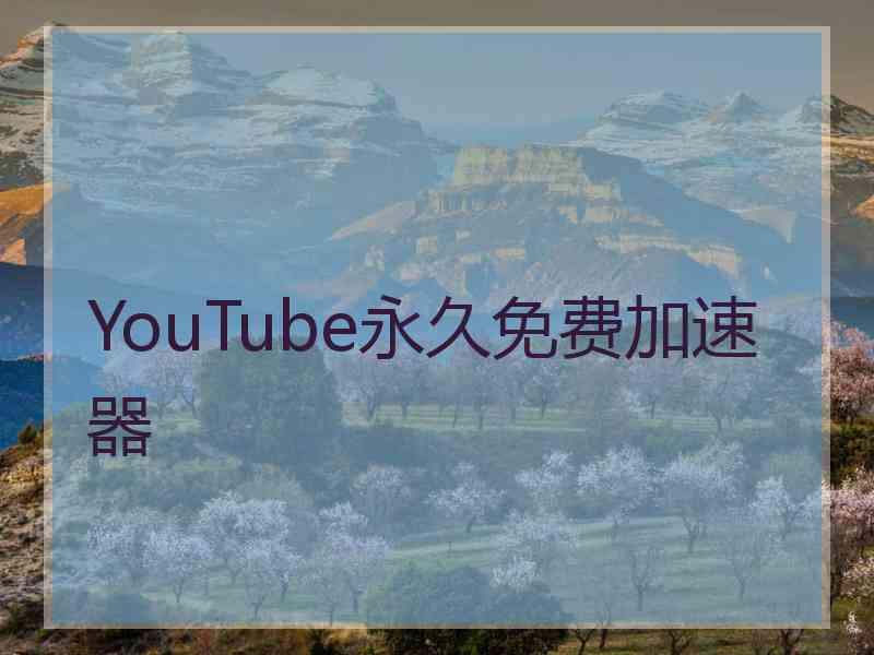 YouTube永久免费加速器