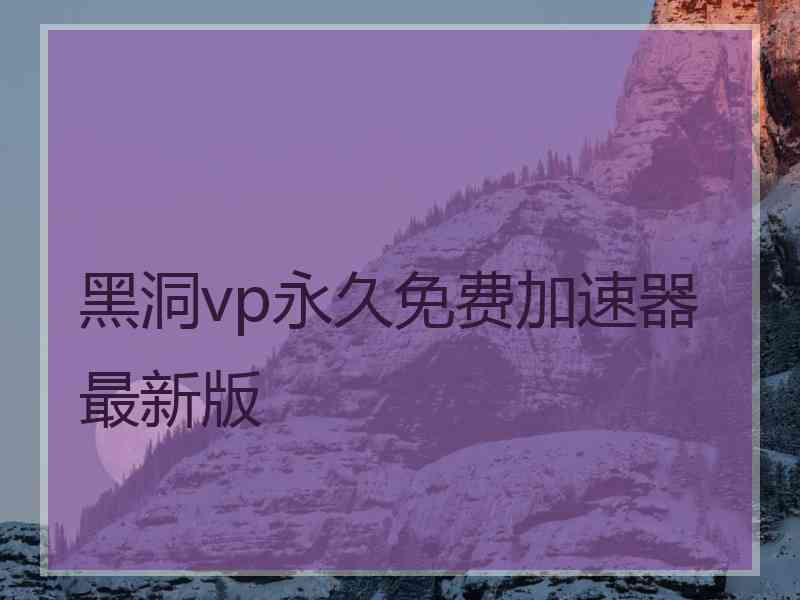 黑洞vp永久免费加速器最新版