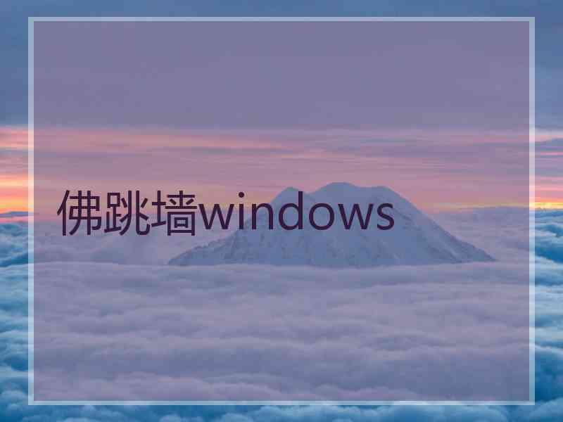 佛跳墙windows