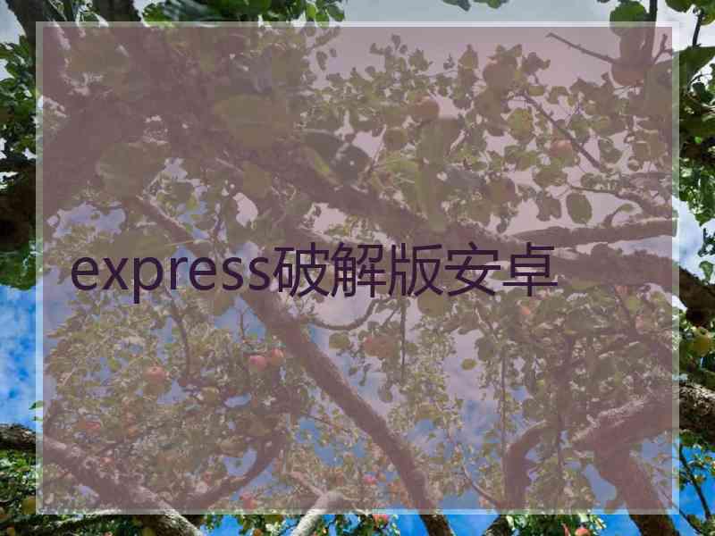 express破解版安卓