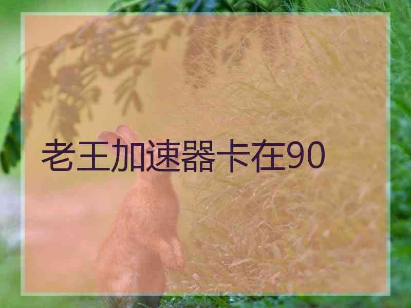 老王加速器卡在90