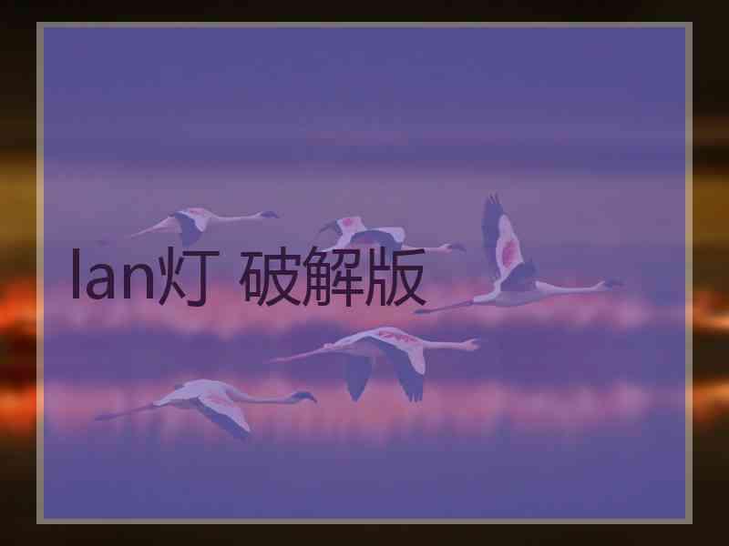 lan灯 破解版