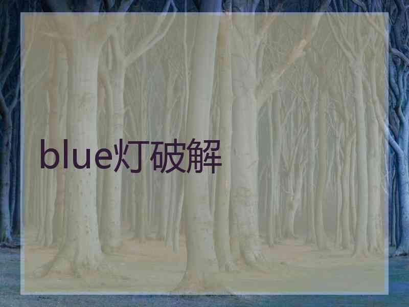 blue灯破解