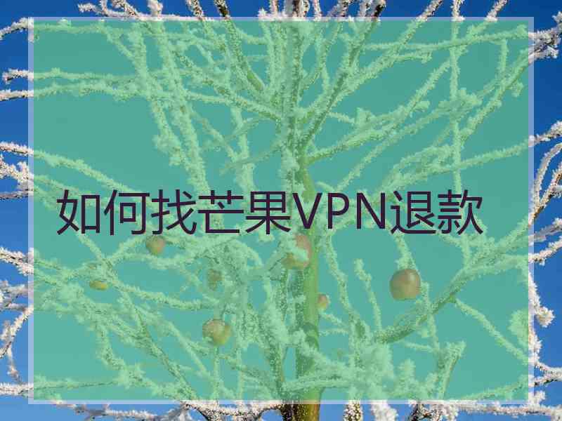 如何找芒果VPN退款