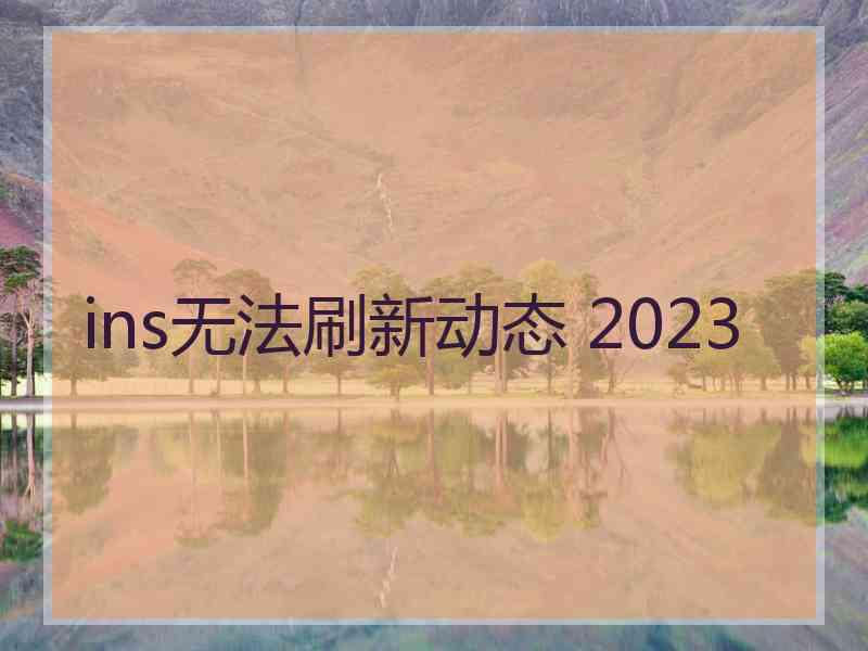 ins无法刷新动态 2023