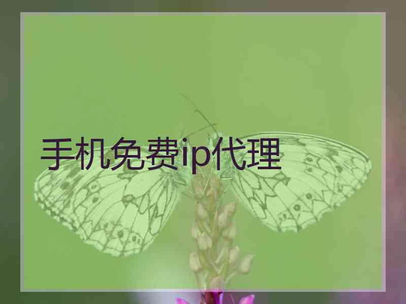 手机免费ip代理